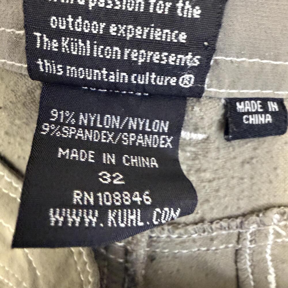 Kuhl Shorts Mens 32 Beige Cargo Hiking Outdoor Performance Stretch 11 Inseam - Picture 9 of 16